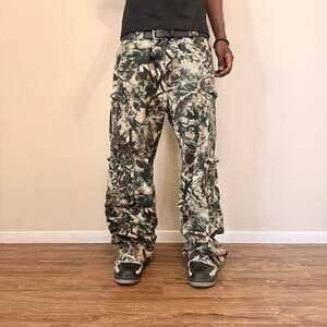 Realtree Y2K Baggy Camo Cargo Pants Mens Wide Leg Streetwear